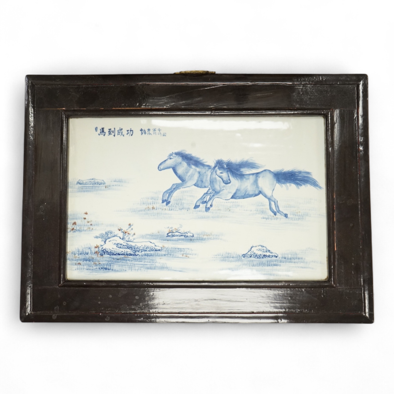 A large Chinese blue and white charger in Ming-style, 51cm diameter